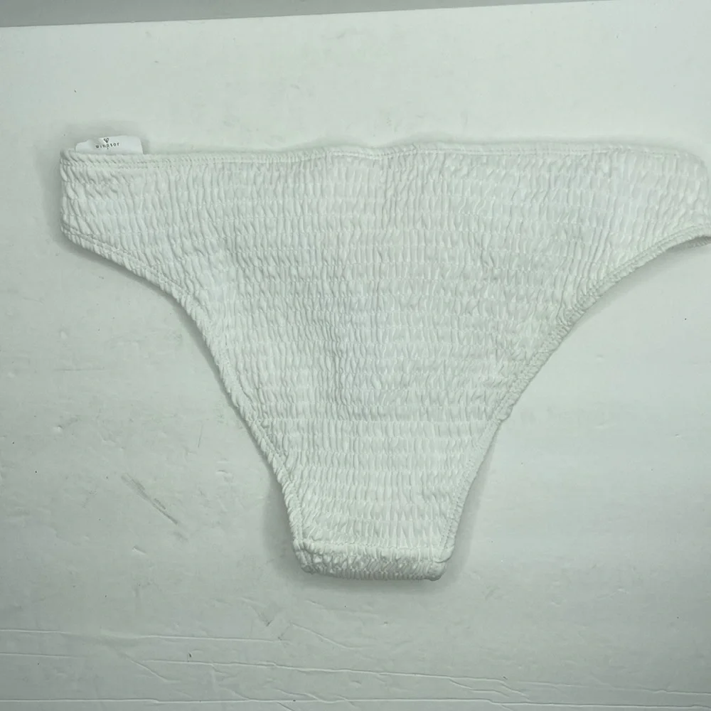 Cabana Del Sol White Smocked Bikini Bottoms Size Large - Picture 9 of 9